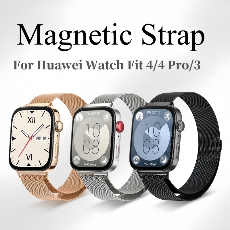 สายสแตนเลสสําหรับนาฬิกา Huawei Fit 4 Pro Fit 3 สายคล้องคอโลหะสําหรับนาฬิกา Huawei Fit4 Pro Fit4 Fit3