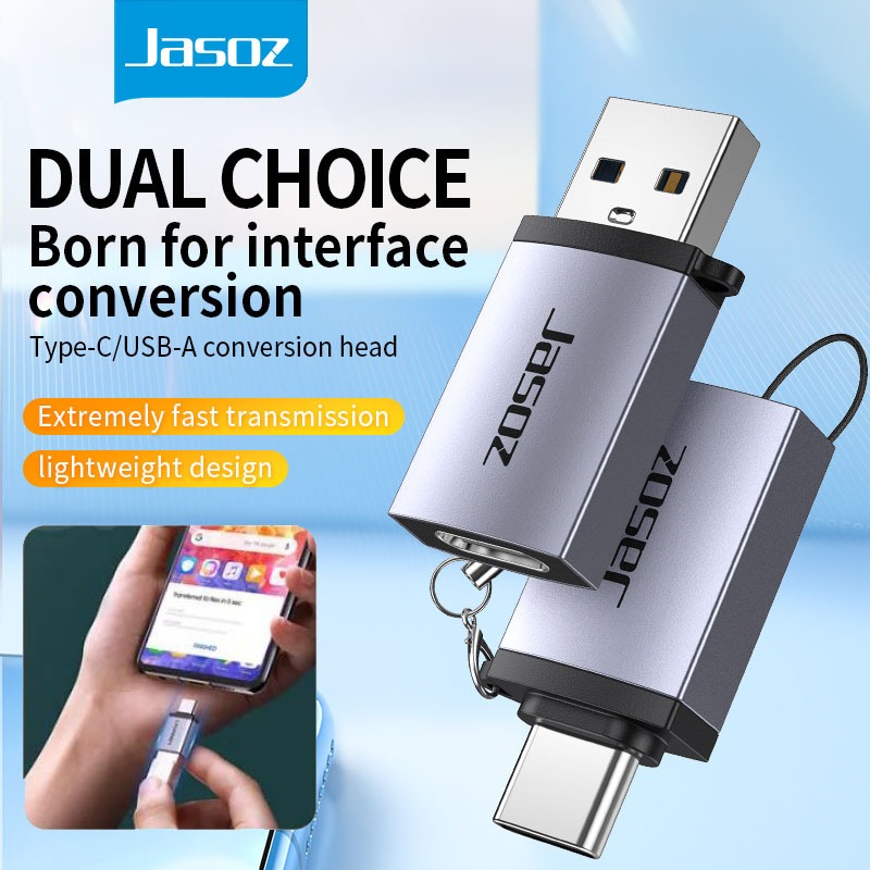 Jasoz type c adapter 3A current 5Gbps high speed transmission OTG type c to micro usb adapter