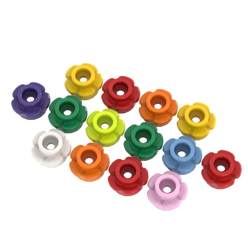 100ชิ้นดอกไม้/ดาวพืชมอคอาคารบล็อกของเล่นเข้ากันได้3742/1609เมืองป่าคลาสสิกอิฐ - รูปที่ 2