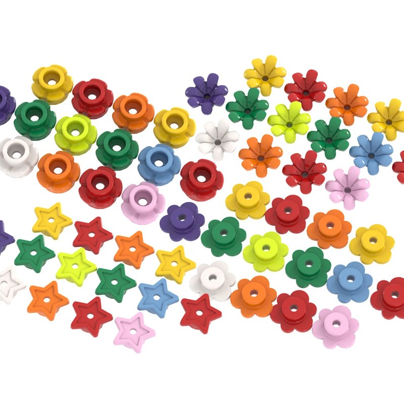 100ชิ้นดอกไม้/ดาวพืชมอคอาคารบล็อกของเล่นเข้ากันได้3742/1609เมืองป่าคลาสสิกอิฐ