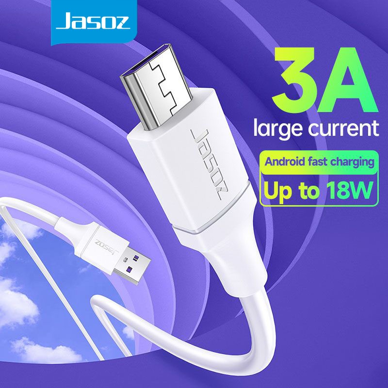 Jasoz Micro USB Cable Fast Charging 3A Max Micro UBS Cord For Android Phone Cabl