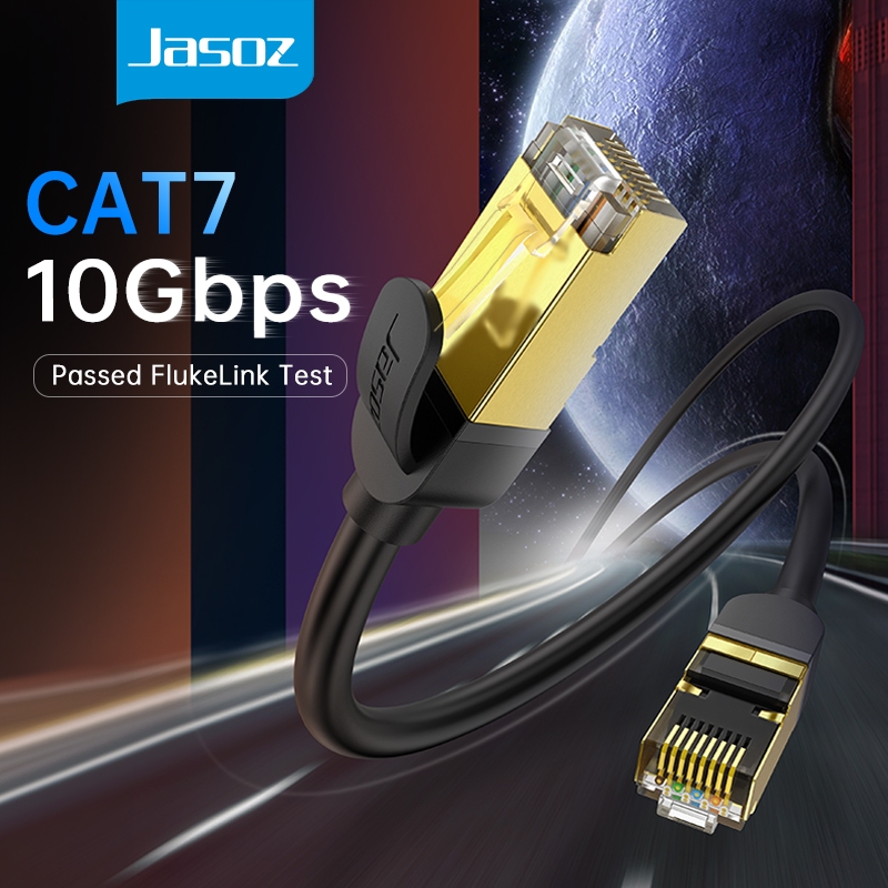Jasoz Cat7 Rj45 Ethernet Cable 10Gbps Lan High Speed Cord Professional Gaming Lan Cable For Laptop Switch