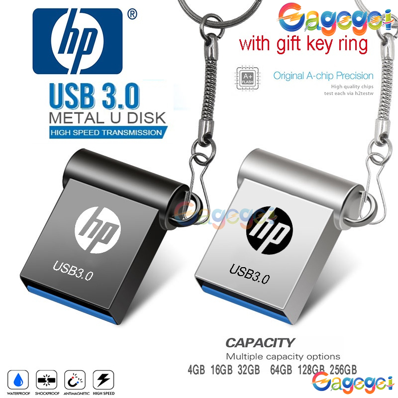แฟลชไดรฟ์ขนาดเล็ก HP 64GB/128GB/256GB/512GB/1TB/2TB USB3.0 Thumb Drive เหมาะสําหรับพีซี/โทรศัพท์มือถือ