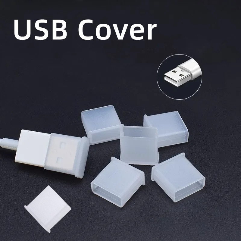 ทนทานและโปร่งใส USB ฝาครอบปลั๊กป้องกันสําหรับ USB พอร์ตชายคอมพิวเตอร์แล็ปท็อป NotebookUSB ปลั๊กกันฝุ่นชายฝาครอบป้องกัน