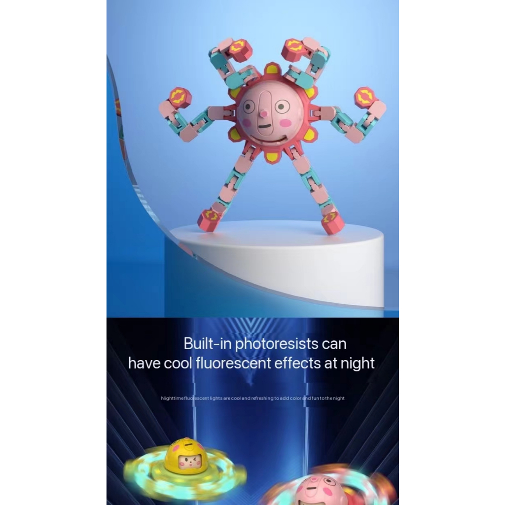 Gyro พร้อมการจัดส่ง LED Fidget Spinner ของเล่นเด็ก Hand Spinner Gyro ของเล่น Fidget Spinner ของเล่นส