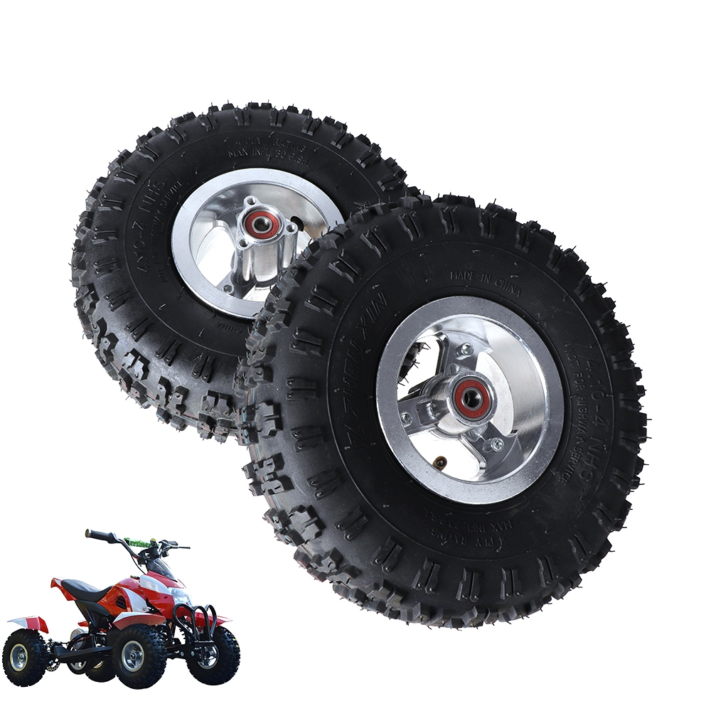 4 นิ้วล้อ 4.10-4 ยางนิวเมติกแบริ่ง Hub Rim สําหรับ 49cc Mini Quad Dirt Bike สกู๊ตเตอร์รถสามล้อ ATV Buggy อะไหล่