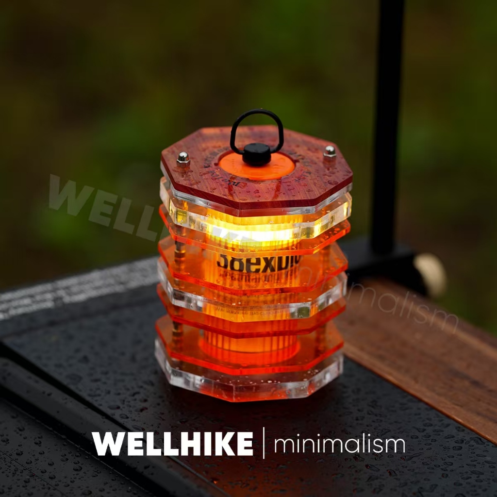 WELLHIKE กลางแจ้งแปดเหลี่ยมซ้อนโคมไฟ Gateronzero โคมไฟ 38explore อุปกรณ์เสริม Handmade บรรยากาศ Lampsuit