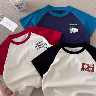 ผ้าฝ้ายแท้เด็กเด็กแขนสั้นเสื้อยืด2026ฤดูร้อนการ์ตูนใหม่รูปแบ…