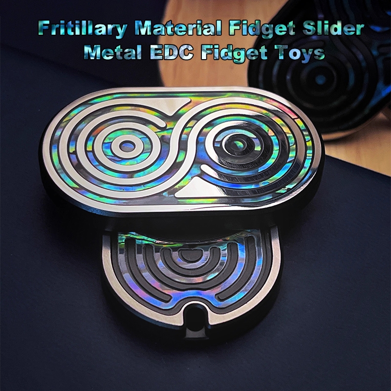 Fritillary วัสดุ Fidget Slider โลหะ EDC Fidget ของเล่นโต๊ะทํางานของเล่นความวิตกกังวลความเครียดบรรเทา