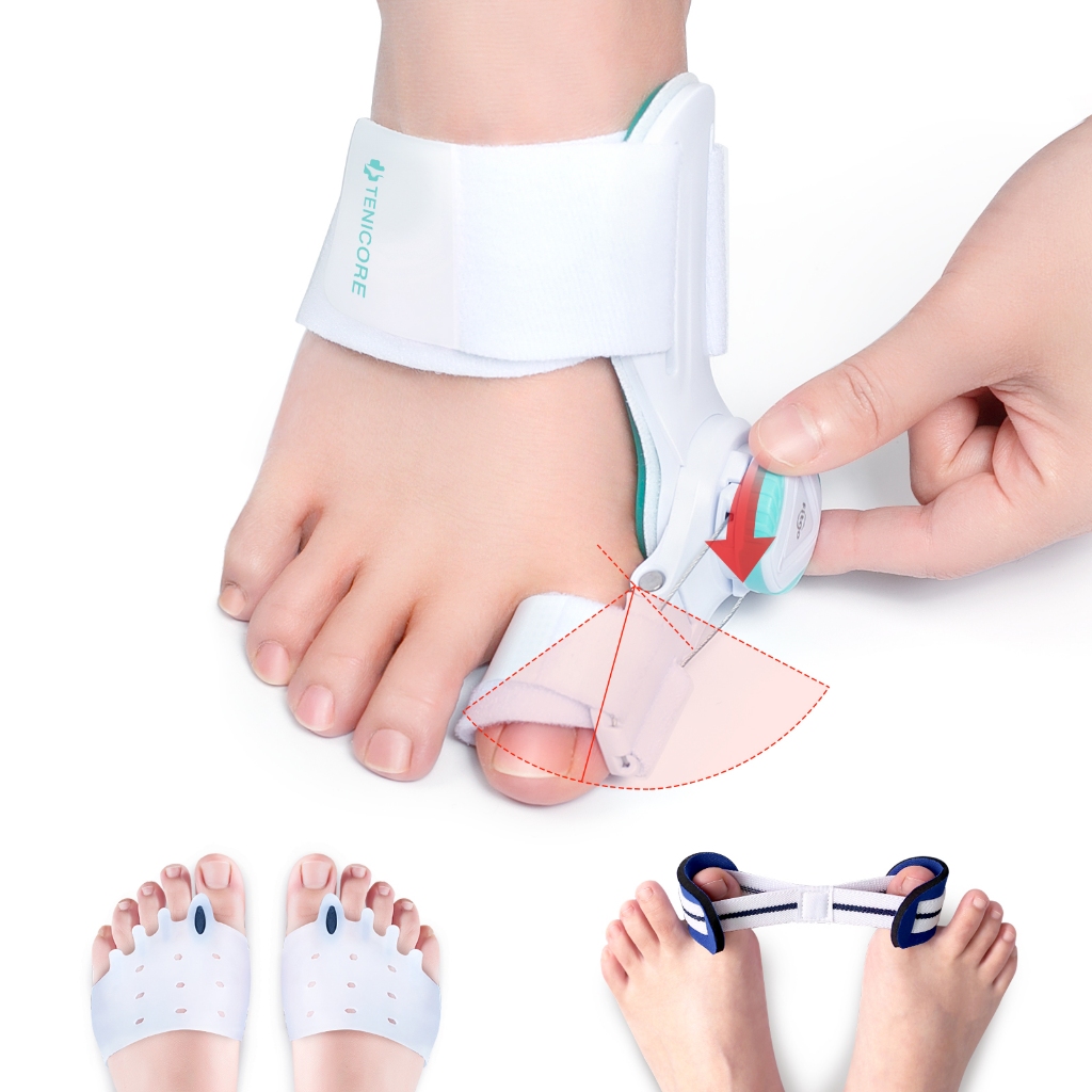 Tech Love Bunion Corrector Big Toe Bone Straightener Hallux Valgus Toe Overlap Separators Toe Corrector Orthopedic Adjuster Bunion Splint