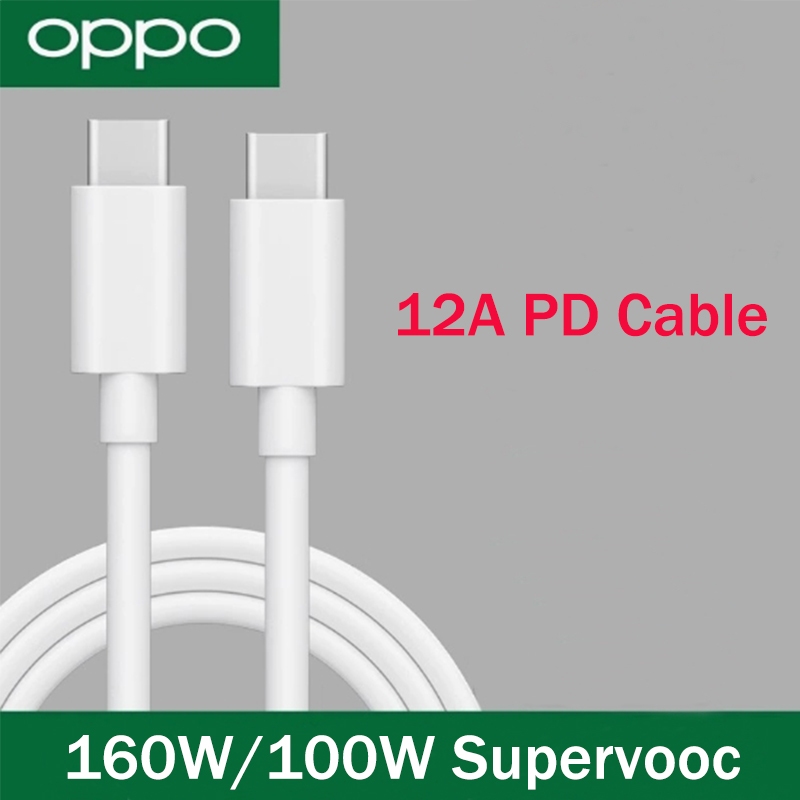 Original OPPO 12A PD สาย 160W 100W ประเภท C Supervooc Fast ชาร์จ USB-C สาย 1/1.5 M สําหรับ OPPO ค้นห