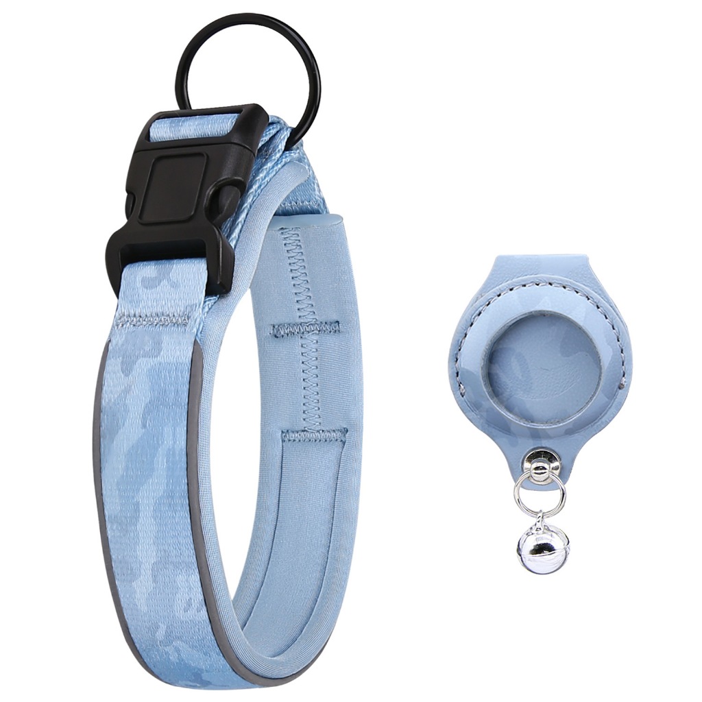 ปลอกคอสุนัข AirTag แบบสะท้อนแสง สามารถปรับได้ ขนาดเล็ก กลาง ใหญ่ อุปกรณ์เสริม สําหรับสัตว์เลี้ยง สุนัข