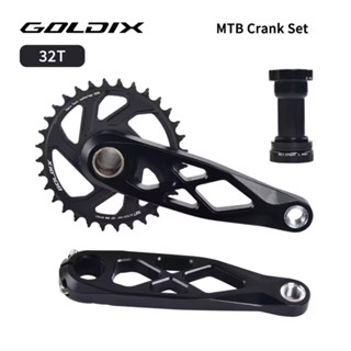 GOLDIX MTB Crankset BSA 24 มม.165 มม.170 มม.175 มม.ตรง R-SPE…