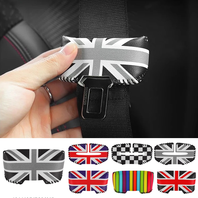 รถเข็มขัดนิรภัยหัวเข็มขัดป้องกันตกแต่งสําหรับ Mini Cooper One S JCW F54 F55 F56 R55 R56 R60 R61 J01 J05 Decal อุปกรณ์เสริม