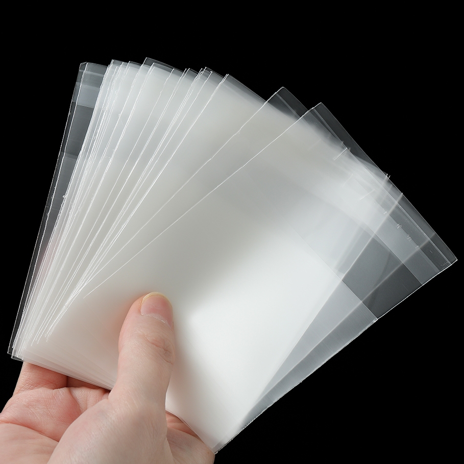 St. kunkka 100 ชิ้น โปร่งใสซีลกาวตนเองถุงเก็บพลาสติก OPP แพ็คขึ้น กระเป๋าแขวน