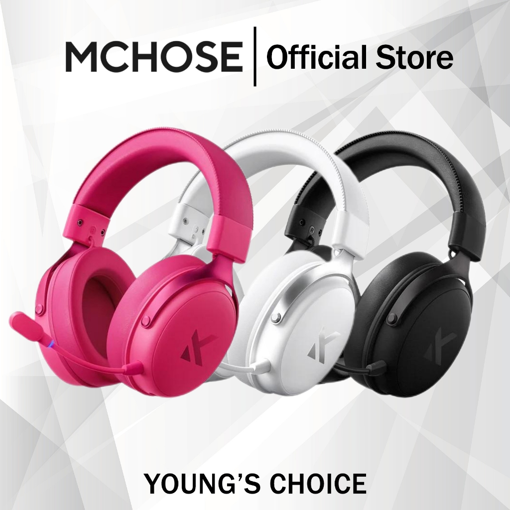MCHOSE V9 Pro ชุดหูฟังสําหรับเล่นเกมไร้สาย 3 โหมดการเชื่อมต่อ 53 มม.ไดรเวอร์ Neodymium 7.1 เสียงรอบทิศทางไมโครโฟนตัดเสียงรบกวน E-Sports หูฟัง