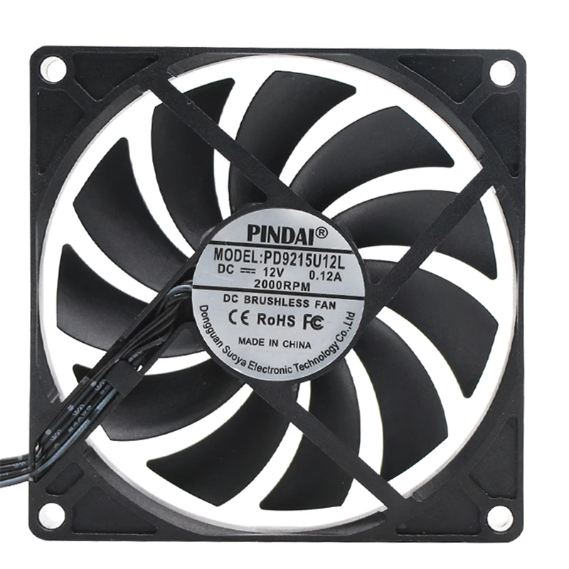 Slim 90MM PC Case Fan 2000RPM 4PIN PWM ควบคุมอุณหภูมิอัจฉริยะ 9 ซม.ความหนา 15 มม.พัดลมระบายความร้อนส