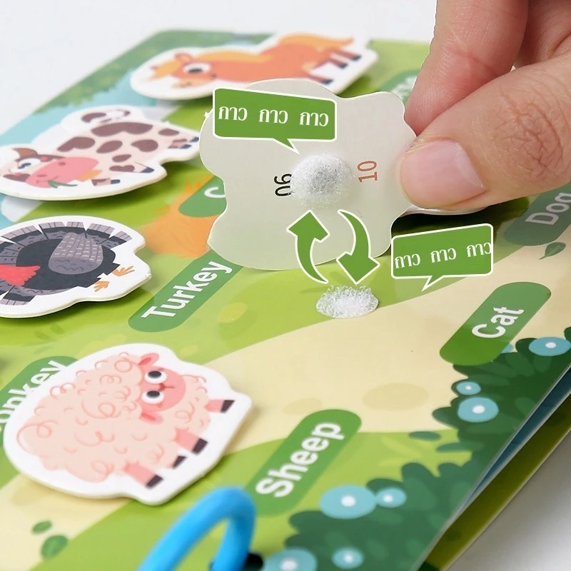 หนังสือเงียบ หนังสือยุ่ง หนังสือเงียบ ลอกและติดใหม่ได้ Busy Book Quiet Book ของเล่นเด็ก หนังสือกิจกรรม หนังสือเสริมพัฒนาการ หนังสือฝึกสมอง ของเล่นเสริมพัฒนาการ สมุดกิจกรรม เพิ่มสมาธิ thumbnail 8