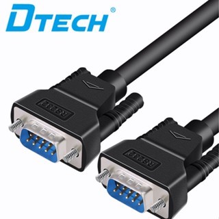 DTECH RS232 Serial Cable DB9 ชายชาย Null Modem Cord Cross TX RX Line สําหรับการสื่อสารข้อมูล