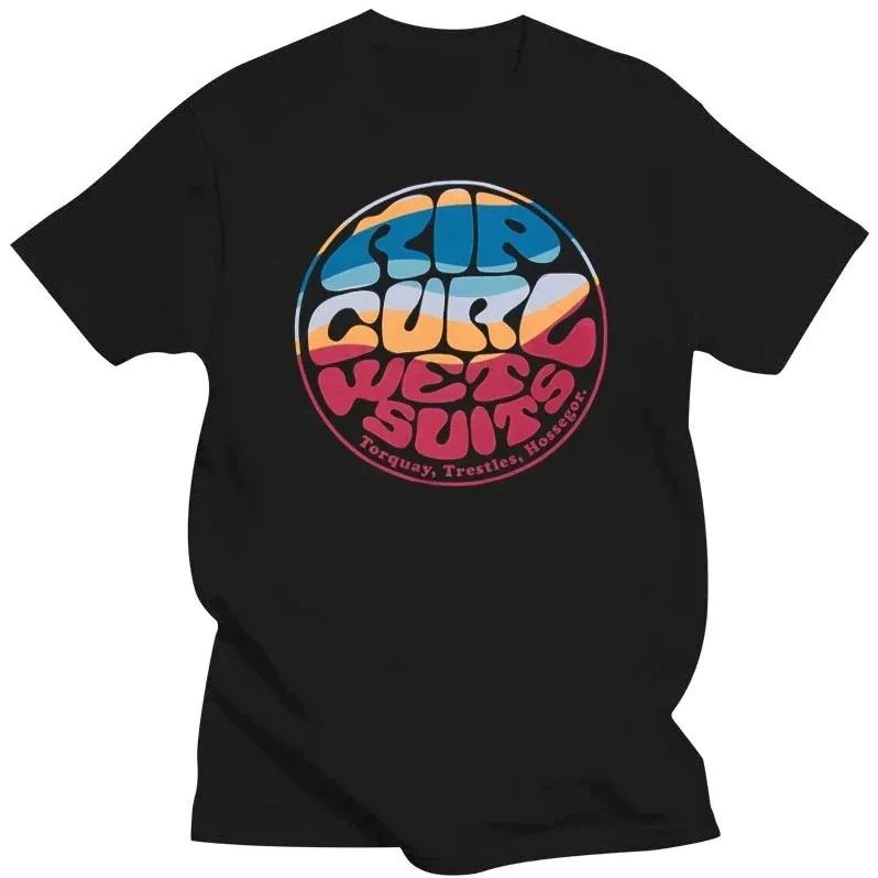 Vintage - Style Rip Curl Wet Suit Motif เสื้อยืดฤดูร้อนของผู้ชาย