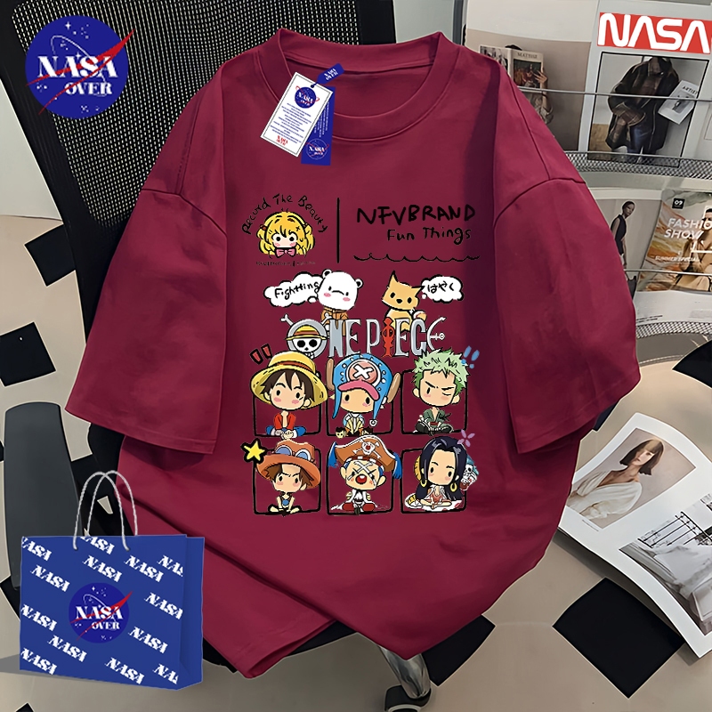 【พร้อมส่ง】🔥NASA ผ้าฝ้ายแท้100% แขนสั้น ทรงโอเวอร์ไซส์ เสื้อยืด ลายเด็กผู้ชายเอียงหัว👦🏻🌀ใส่ได้ทั้งชายหญิงYG561