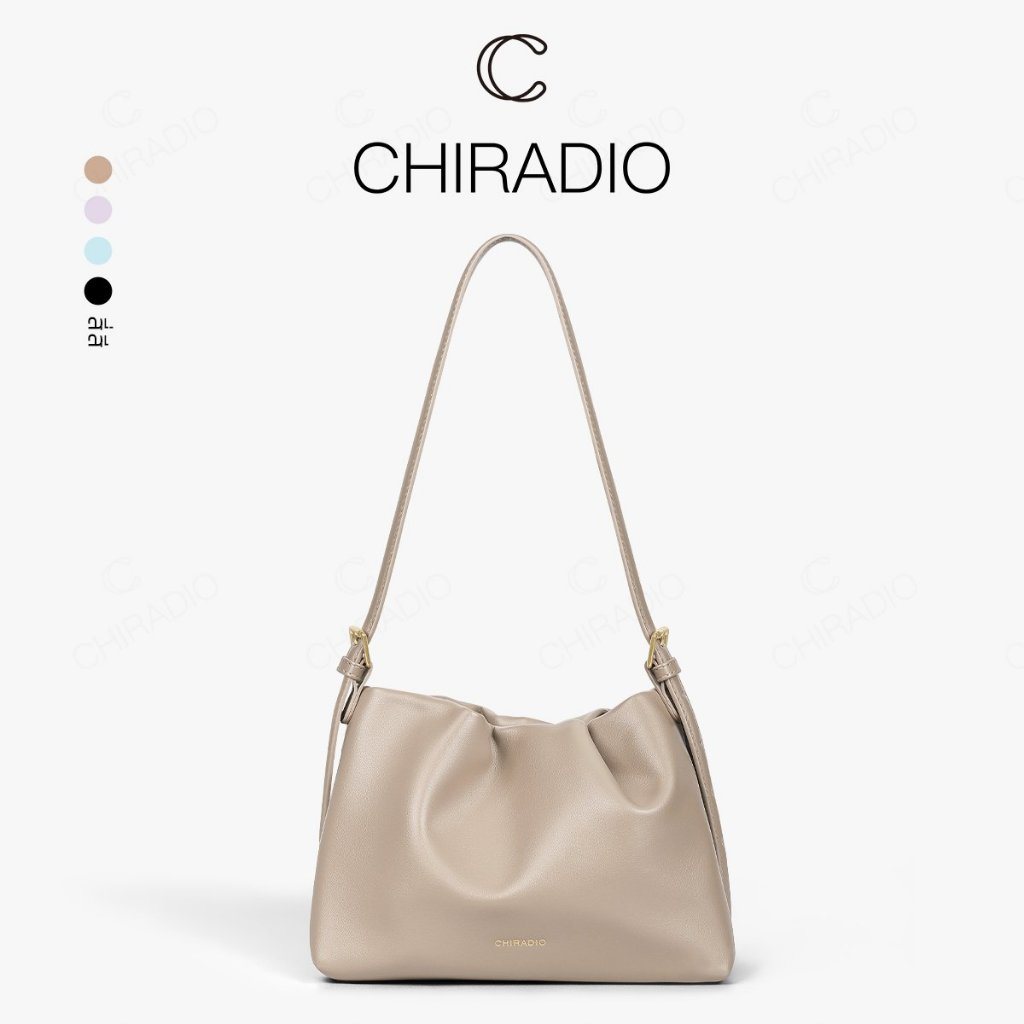 CHIRADIO กระเป๋าสะพายไหล่ผู้หญิงความจุขนาดใหญ่  ดีไซน์เรียบง่ายและแฟชั่น หนัง PU คุณภาพดี C009