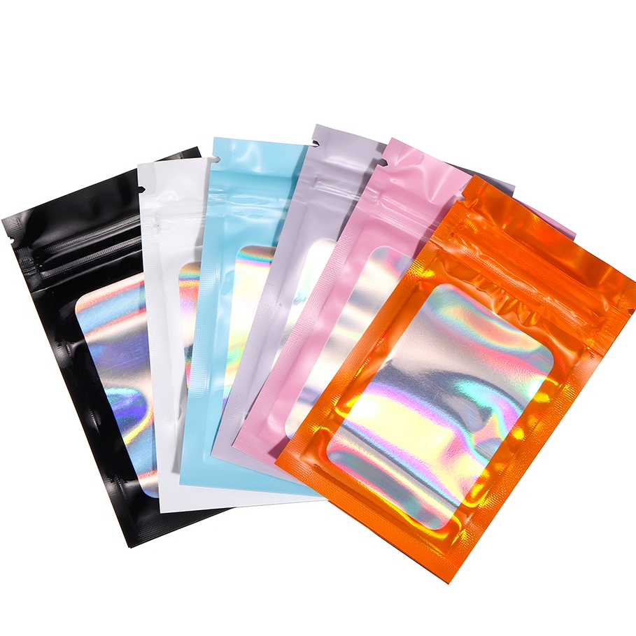St. kunkka 20 ชิ้น ถุงซิป อลูมิเนียมฟอยล์ ด้านข้างซิป ซองซิป ถุงพลาสติก กระเป๋าเก็บเครื่องประดับ