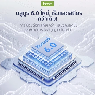 HTC NE20 หูฟังแปลภาษา AI เรียลไทม์ รองรับ 134 ภาษา บลูทูธ 6.0 มีหน้าจอ LED สัมผัส จอแสดงผลอัจฉริยะ รองรับการแปลวิดีโอ เสียง HiFi สเตอริโอ กันน้ำ IPX4 ใช้ได้กับ iOS Android PC
