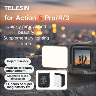 TELESIN Mini LED Light สําหรับ DJI Osmo Nano/Action 6/5 Pro …