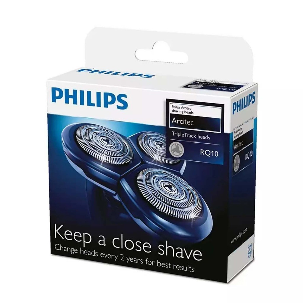 Philips RQ10, RQ11, RQ1290, RQ1290, RQ1280, RQ1250, RQ1251 หัวโกนทดแทนสามในหนึ่งเดียว
