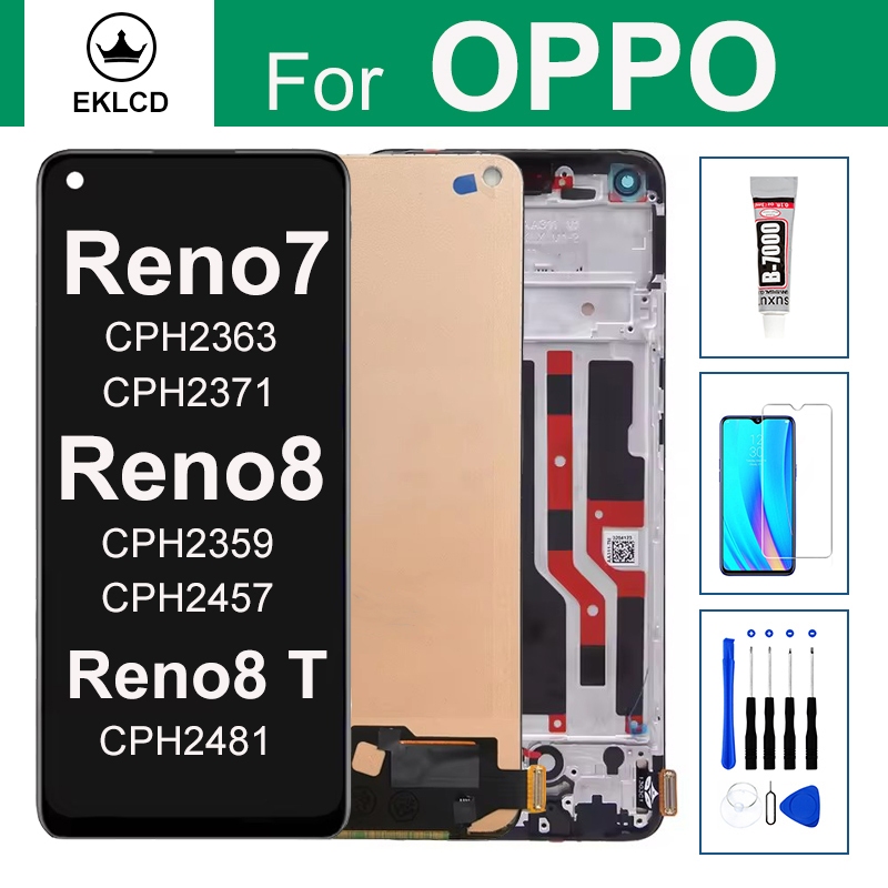 จอแสดงผลสําหรับ OPPO Reno7 Reno8 Reno 7 8 T SE 8T 4G 5G CPH2457 CPH2481 LCD Touch Screen Digitizer A