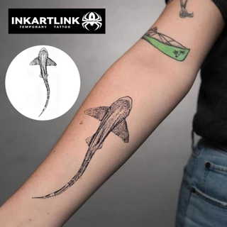 Inkartlink สติ๊กเกอร์รอยสักชั่วคราวทะเลฤดูร้อนสไตล์มินิมอล, กันน้ําติดทนนาน, ชุดสักปลอมกึ่งถาวร