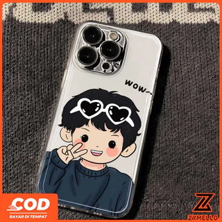 สําหรับOPPO Reno16F 16Pro 15F 15ProMax 14F 14Pro 13F 13Pro 12F 12Pro 11F 11Pro 10Pro 8T 8Z 7Z 6Zน่ารักคู่ขี้อายเด็กสาวกันกระแทกTPUเคสโทรศัพท์