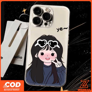 สําหรับOPPO Reno16F 16Pro 15F 15ProMax 14F 14Pro 13F 13Pro 12F 12Pro 11F 11Pro 10Pro 8T 8Z 7Z 6Zน่ารักคู่ขี้อายเด็กสาวกันกระแทกTPUเคสโทรศัพท์