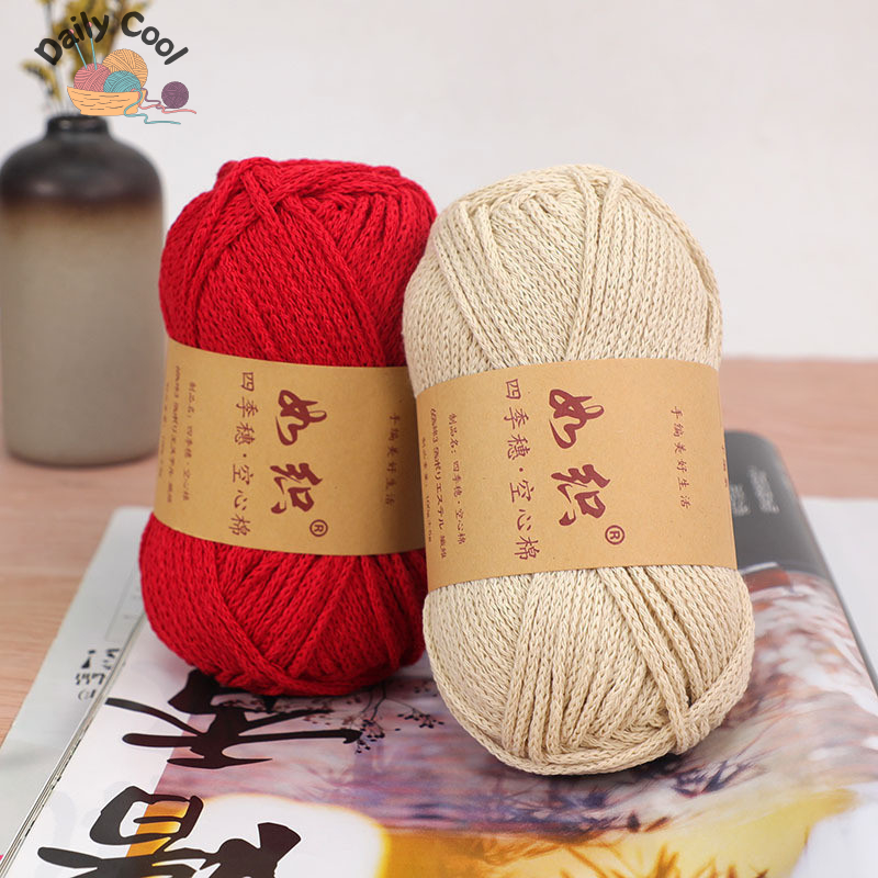 พร้อมส่ง จัดส่งด่วน [ด้ายฝ้ายกลวง 2 มม.] 100 กรัมกลุ่ม 30 สี macrame เชือกด้ายถักด้วยมือสีสันสดใส