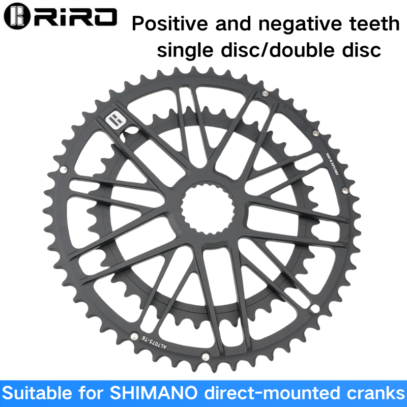 SHIMANO โรโร ปิด-ถนน จักรยานแผ่นจักรยานถนนแผ่นคู่ฟันบวกและลบแผ่นเดียว,7075วัสดุอลูมิเนียมอัลลอยด์เหมาะสําหรับ ชิมาโน่ ข้อเหวี่ยงตรง