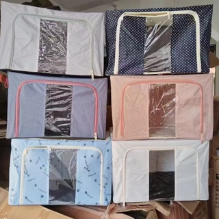 🚚จัดส่งทันที🚚 100L กล่องใส่ของ กล่องเก็บของพับได้ มีโครงเหล็กด้านใน