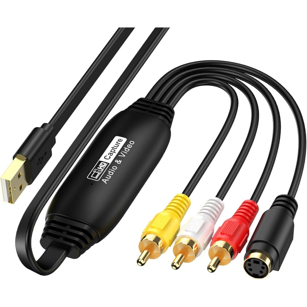 ตัวแปลง USB VHS เป็นดิจิตอล, สําหรับ RCA เป็น USB-Convert VHS DVR VCR อุปกรณ์ DVD เป็นตัวแปลงดิจิตอล