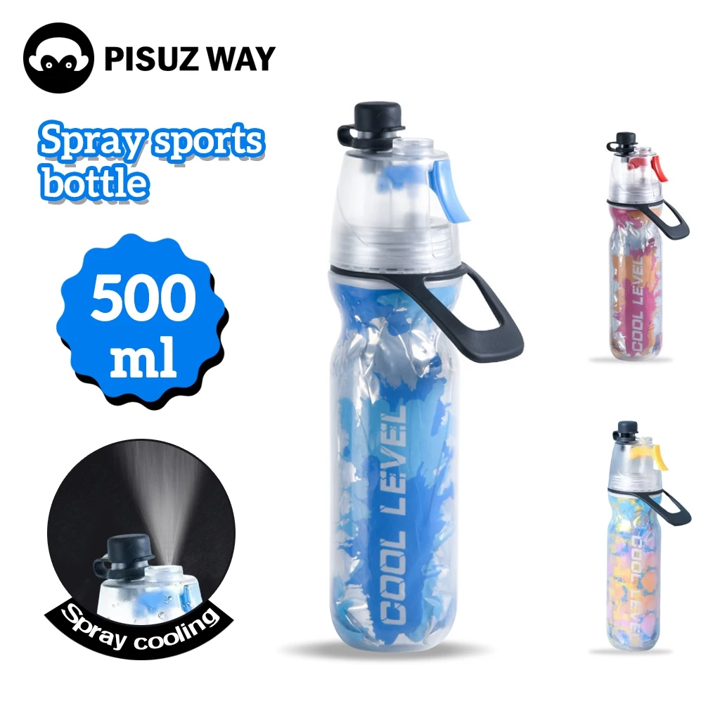 Pisuz Way 500ML แบบพกพา น้ําหนักเบา ถ้วยกาต้มน้ำ ขวดน้ําจักรยาน สําหรับเล่นกีฬากลางแจ้ง ขวดน้ําพลาสติก
