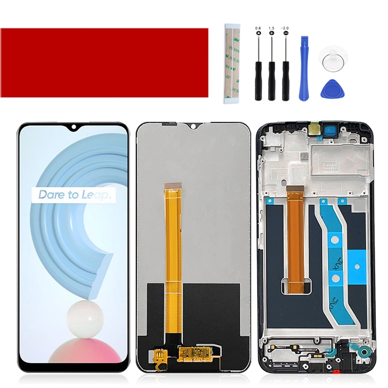 ทดสอบ 100% 6.5" สําหรับOppo Realme C21Y RMX3261, RMX3263 จอแสดงผลLCDหน้าจอสัมผัสพร้อมกรอบ,สําหรับOpp