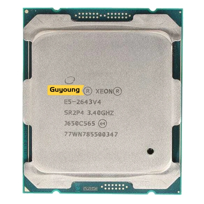 YZX Xeon E5 2643V4 E5 2643 V4 E5-2643V4 E5-2643 V4 3.4GHZ CPU โปรเซสเซอร์ 6 Core FCLGA2011-3 TPD 135
