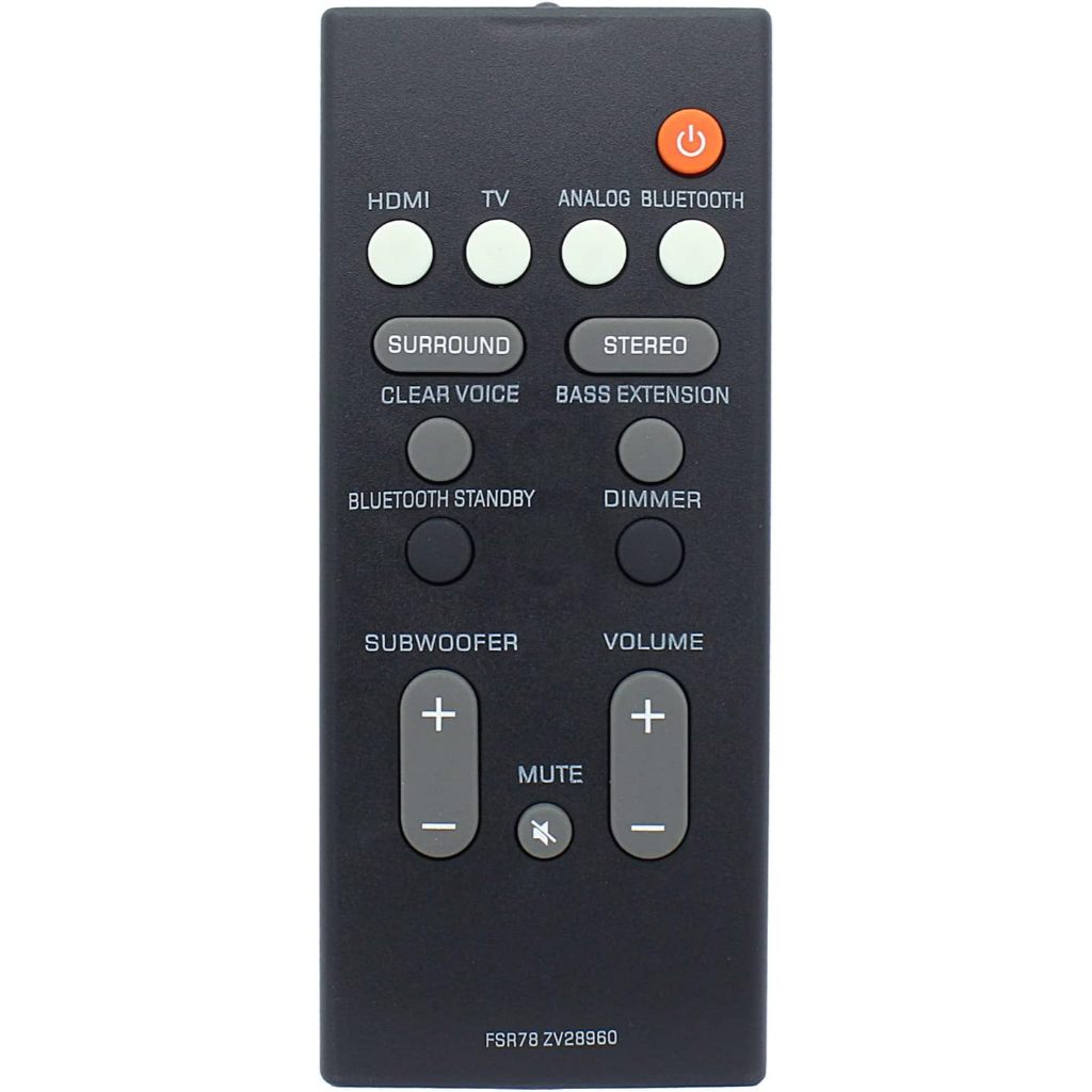 FSR78 ZV28960 รีโมทคอนโทรลสําหรับ Yamaha SoundBar ระบบ ATS-1060 ATS-1070 ATS-2070 YAS-106 YAS-107 YA