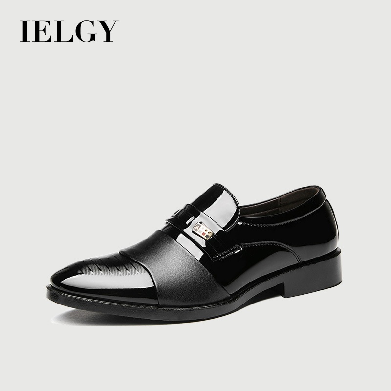 IELGY รองเท้าหนังผู้ชายธุรกิจรองเท้าชุดเดรสรองเท้าลําลอง