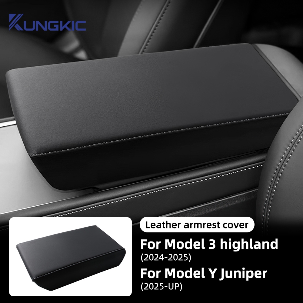 สําหรับ Tesla รุ่น 3 Highland รุ่น Y Juniper Central Control ที่วางแขนหนังฝาครอบป้องกันอุปกรณ์ตกแต่งภายใน