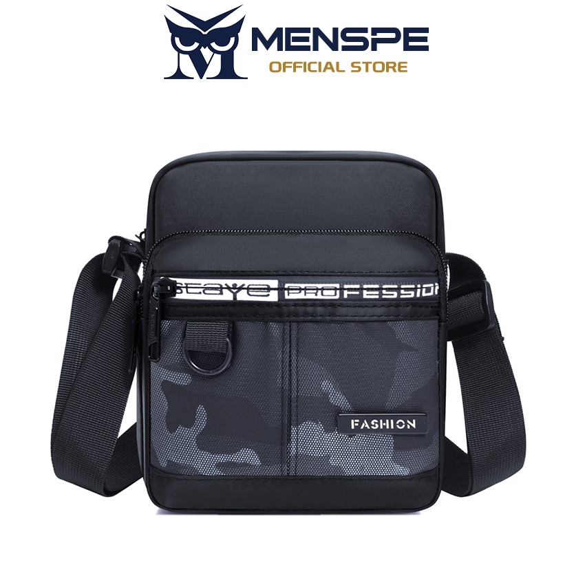 MESPE กระเป๋าสะพายขนาดเล็กผู้ชายกระเป๋า Messenger กันน้ําแฟชั่น Leisure Street กระเป๋าสําหรับนักเรียนวิทยาลัย