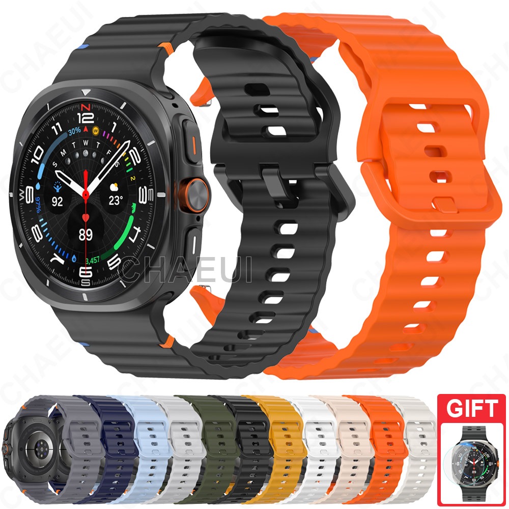 สร้อยข้อมือซิลิโคนสายนาฬิกาอุปกรณ์เสริมสําหรับ Galaxy Watch Ultra 2025 47mm