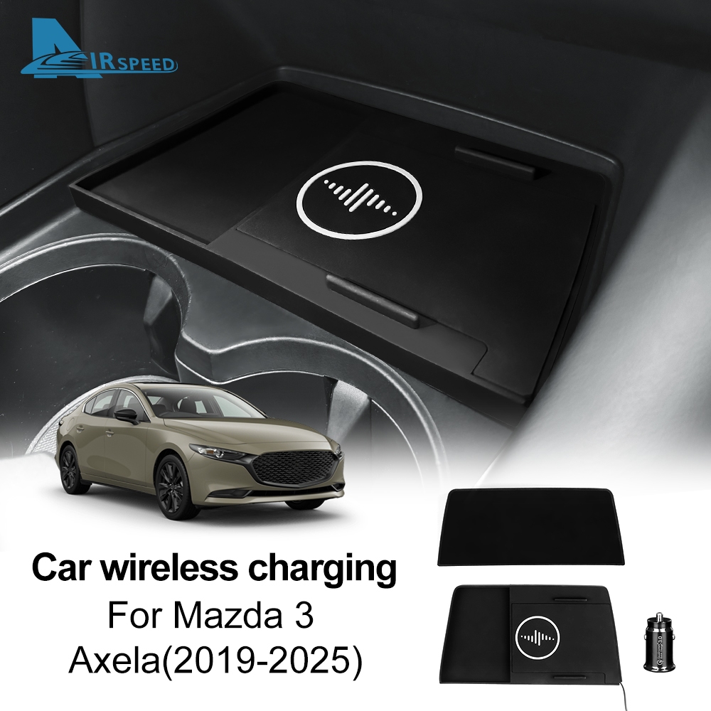 สําหรับ Mazda 3 Axela 2019-2025 รถ Wireless Charger Pad รถ USB Wireless Mat รถ Fast Charger Dock Pad