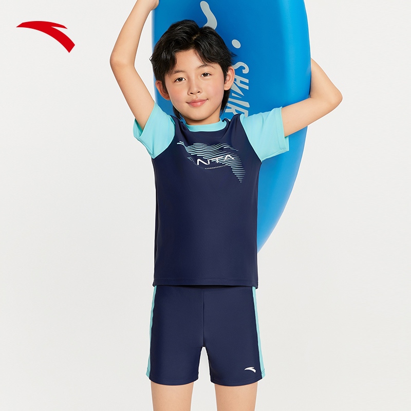 ANTA Boys Maritime Big Kids 7-14 ปีเด็กชุดว่ายน้ํา One Piece A825332411