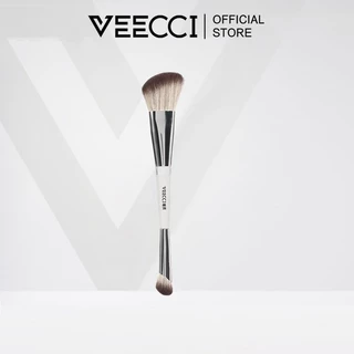 VEECCI แปรงแต่งหน้าแปรงแต่งหน้าสองหัวแกะสลักแสงและเงา