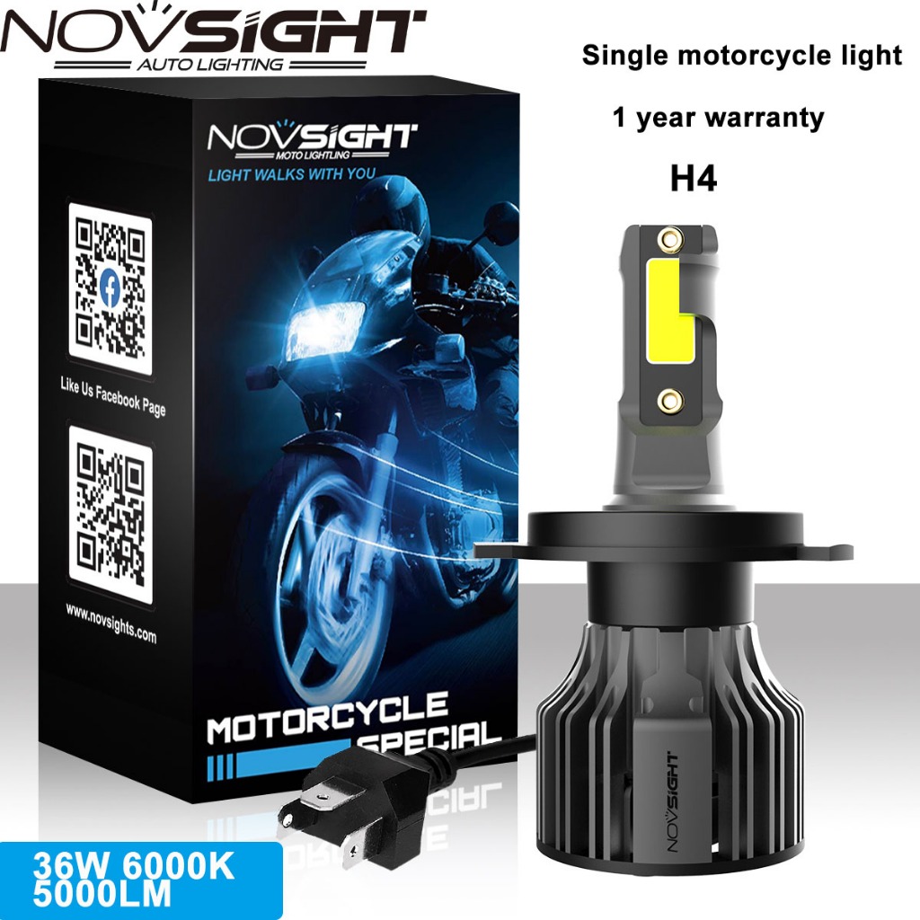 Novsight หลอดไฟหน้า H4 Led Car Lamps 2PCS LED Headlight Front Lamp หลอดไฟหน้า H4/H11/9005 รับประกัน 